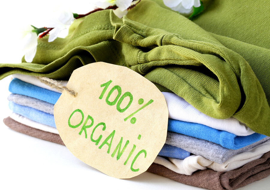 Recycled polyester and organic cotton